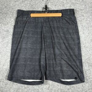 Adidas Performance Activewear Chino Short Mens 36 Gray Striped‎ Geometric